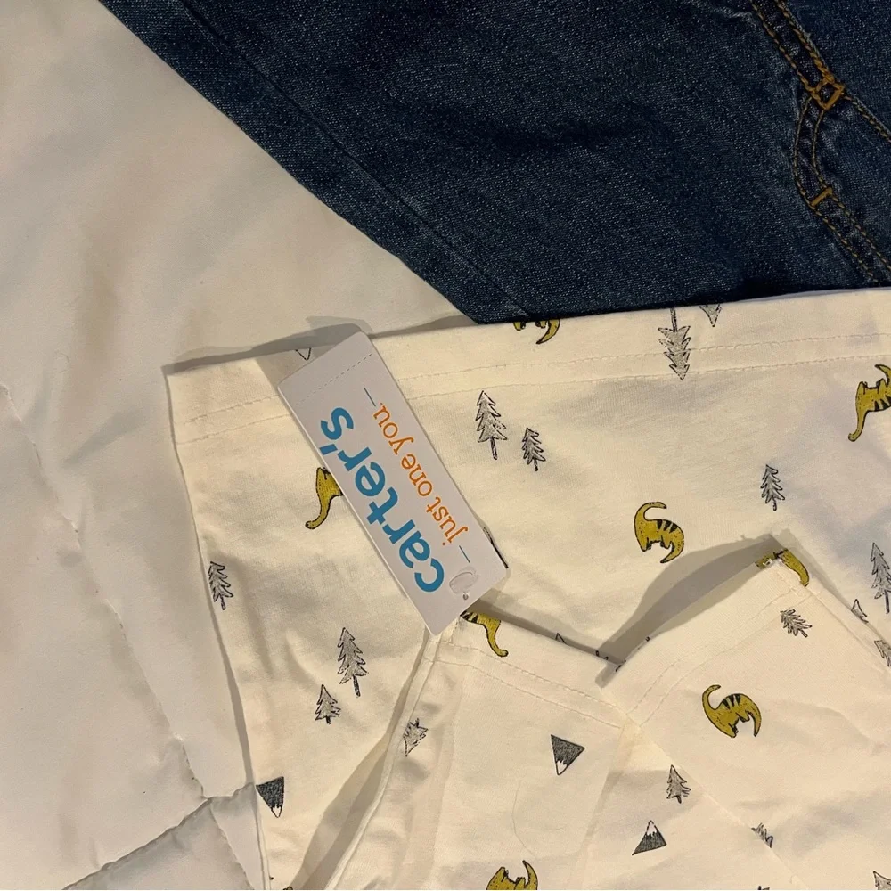 Carter's White and Blue Kids Matching Set